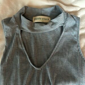 Heathered Blue Dress with cutout